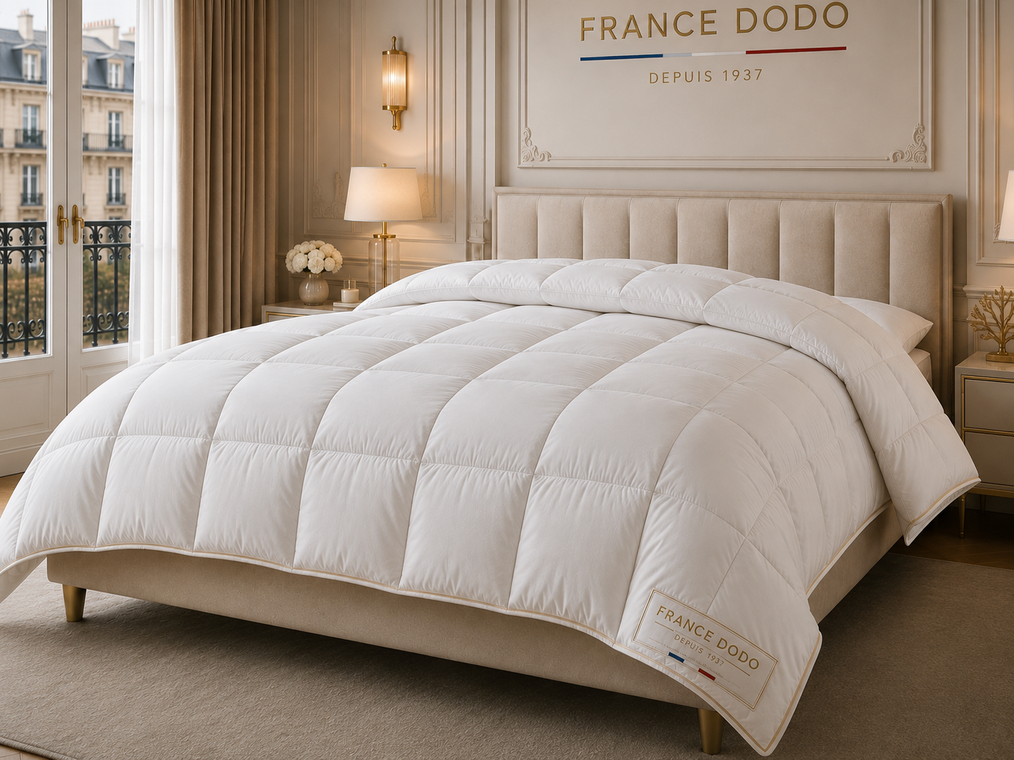 Couette Temperee 400 FRANCE DODO vue lifestyle angle premium
