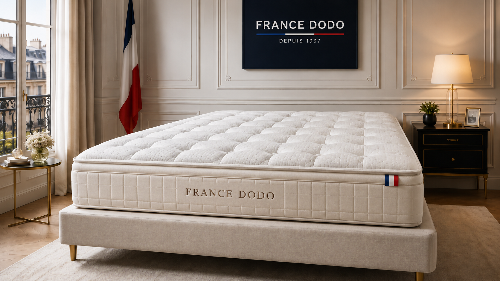 Matelas Essentiel 22 FRANCE DODO vue lifestyle angle premium